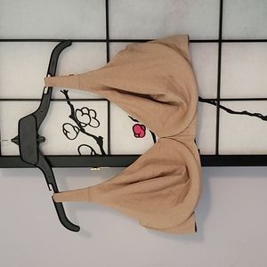 Unlined Wired Beige Full Coverage Bra 42F